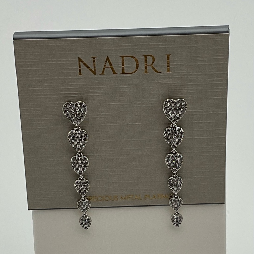 NWT Nadri REAL LOVE CZ POST EARRINGS